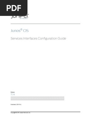Junos Service Interface Configuration Guide I Pv6