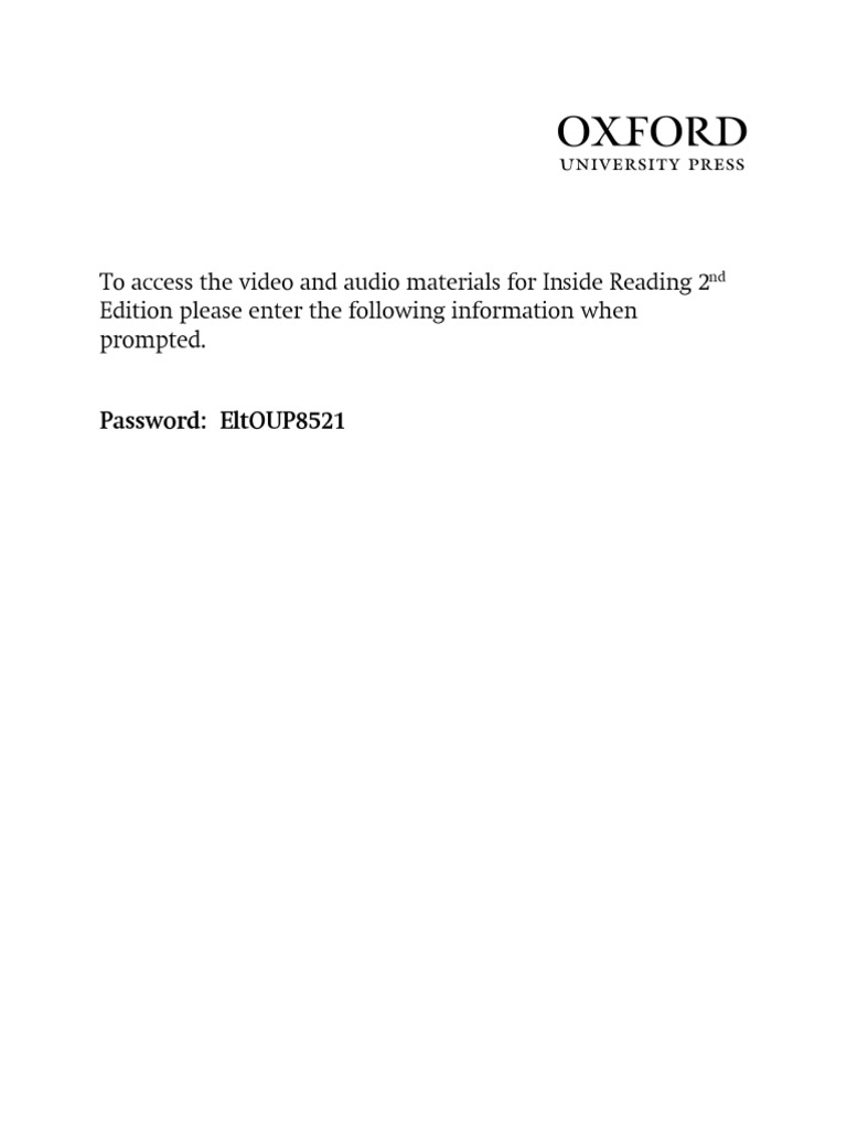 Inside Reading Instructions | PDF