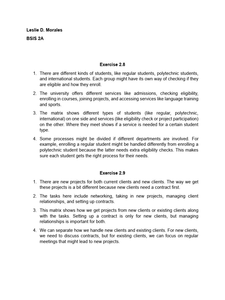 Student and Client Service Processes | PDF