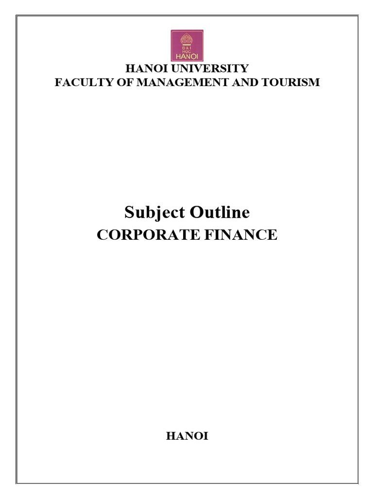 Corporate Finance Course Overview 2024 | PDF | Capital Budgeting | Net ...