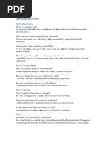 CEFR Speaking Answers