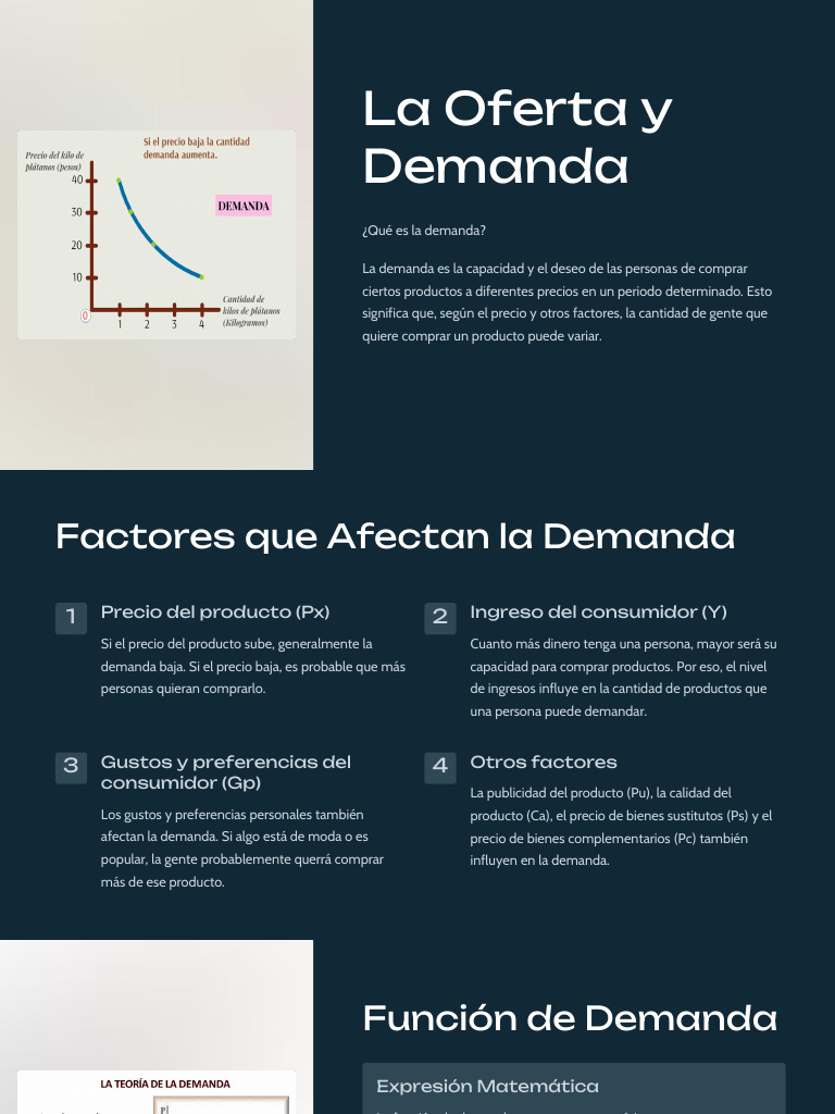 La Demanda en Economia | PDF | Oferta (economía) | Oferta y demanda