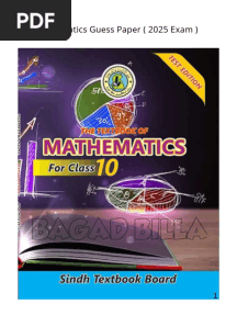 Class 10 Mathematics Guess 2025.PDF
