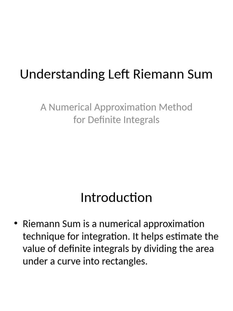 Left Riemann