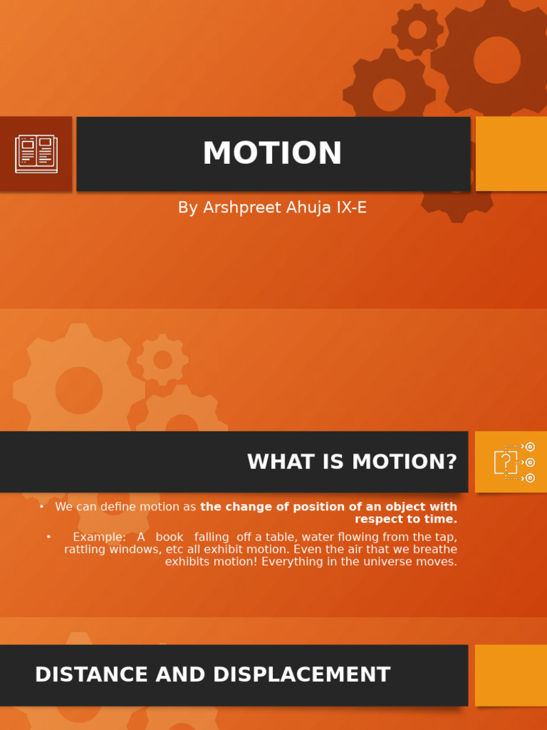 Motion Ppt | PDF | Acceleration | Velocity