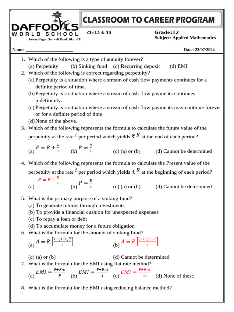 Grade 12 Applied Mathematics Guide | PDF | Present Value | Interest