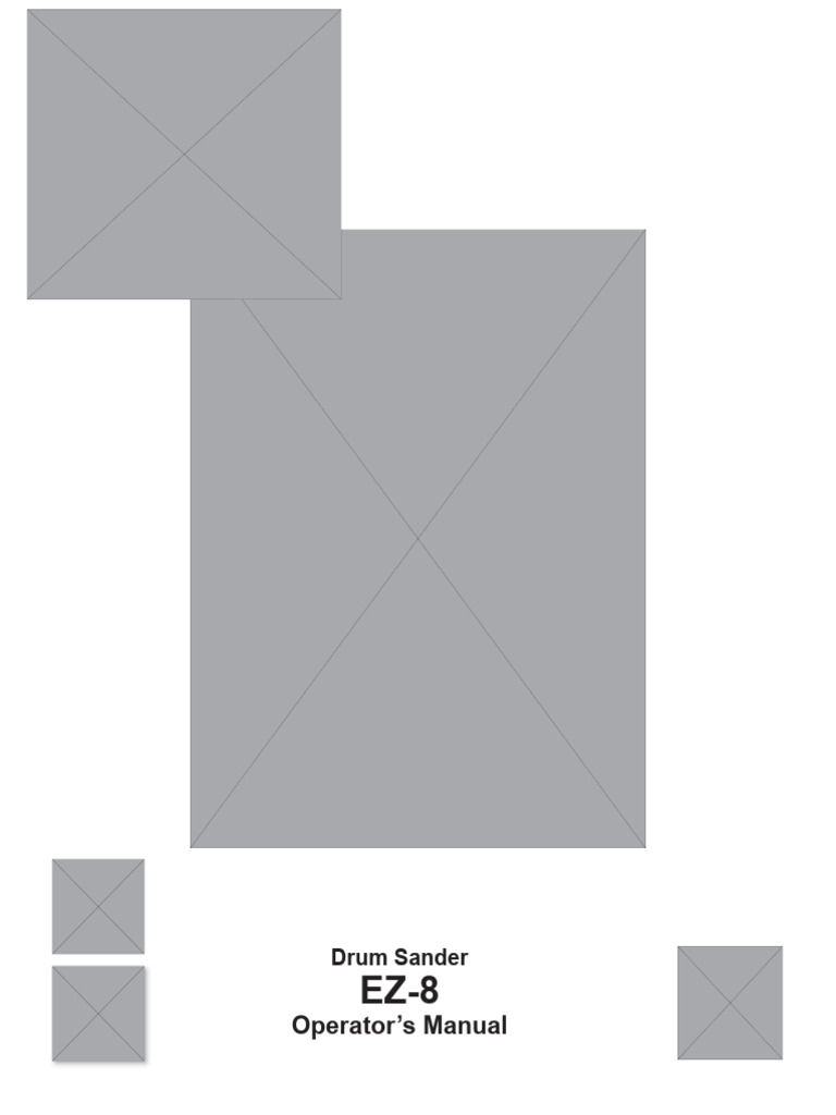 EZ-8 Drum Sander Operator Manual | PDF | Ac Power Plugs And Sockets ...