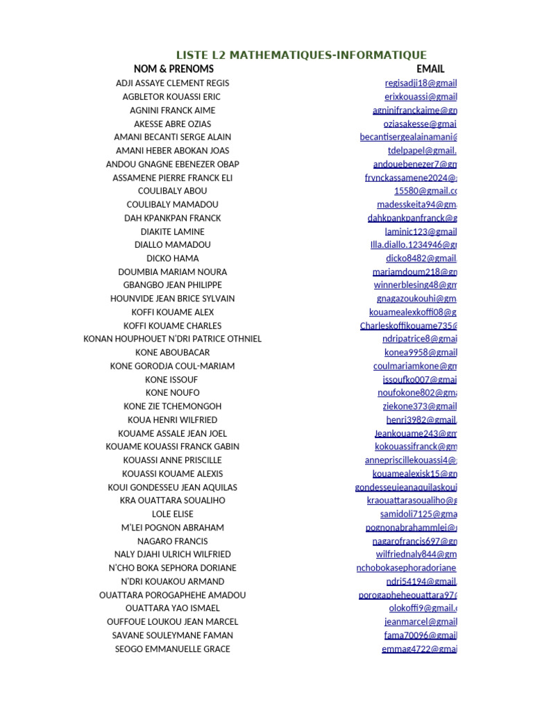 Liste 1 | PDF