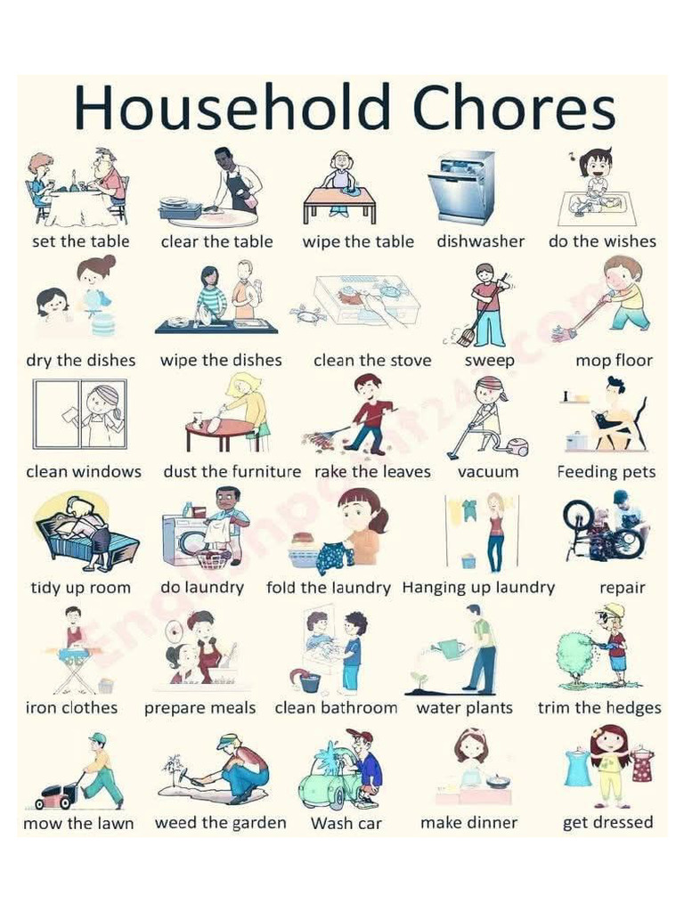 House Hold Verbs | PDF