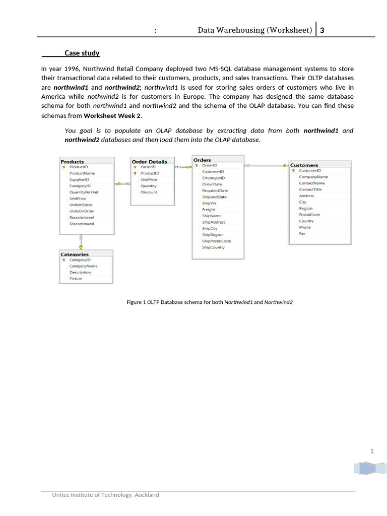 Dw worksheet pdf data warehouse microsoft sql server