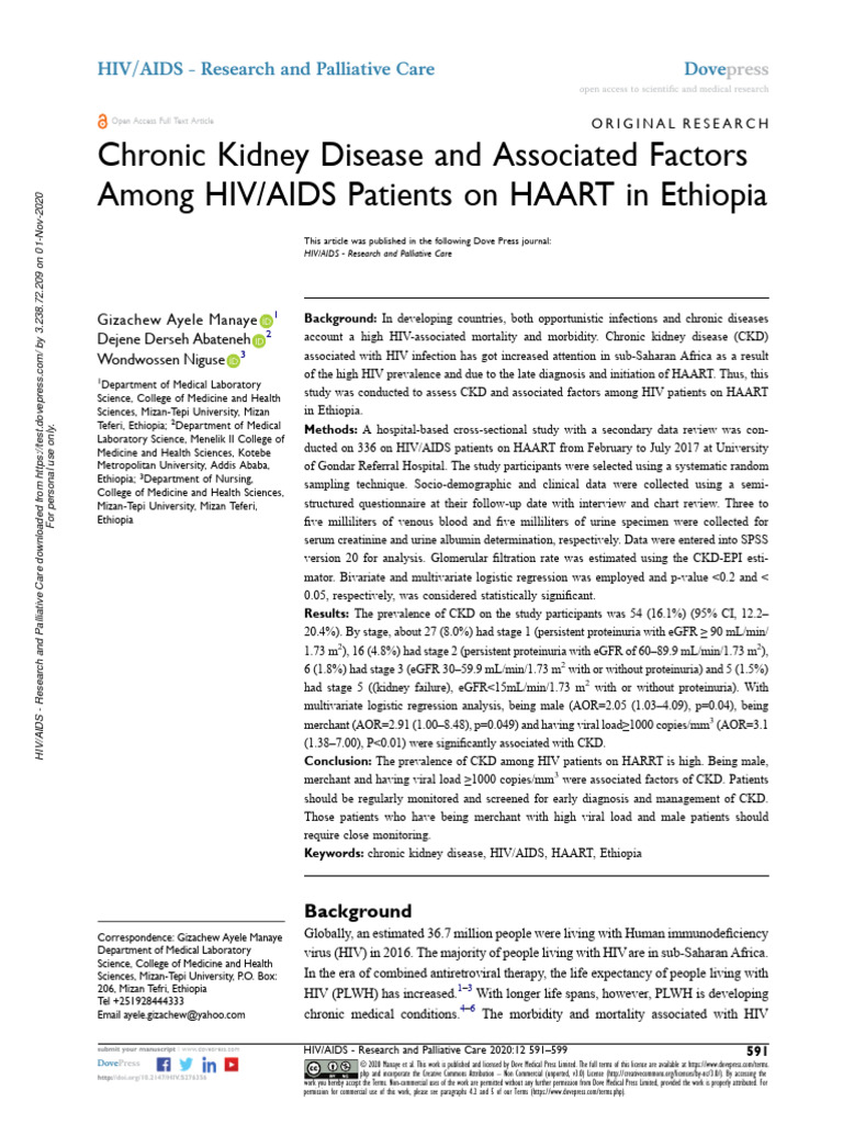 Chronic Kidney Disease and Associated Fa | PDF | Medical Specialties ...