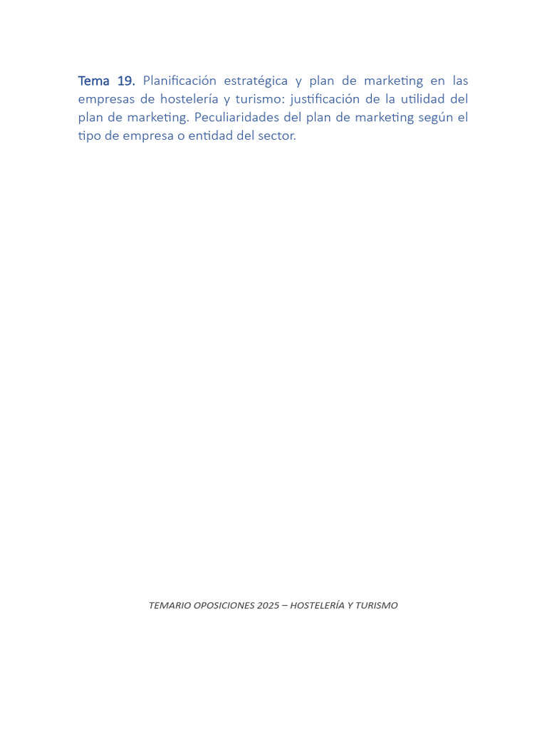 Tema 19 Plan de Marketing | PDF | Business | Marketing