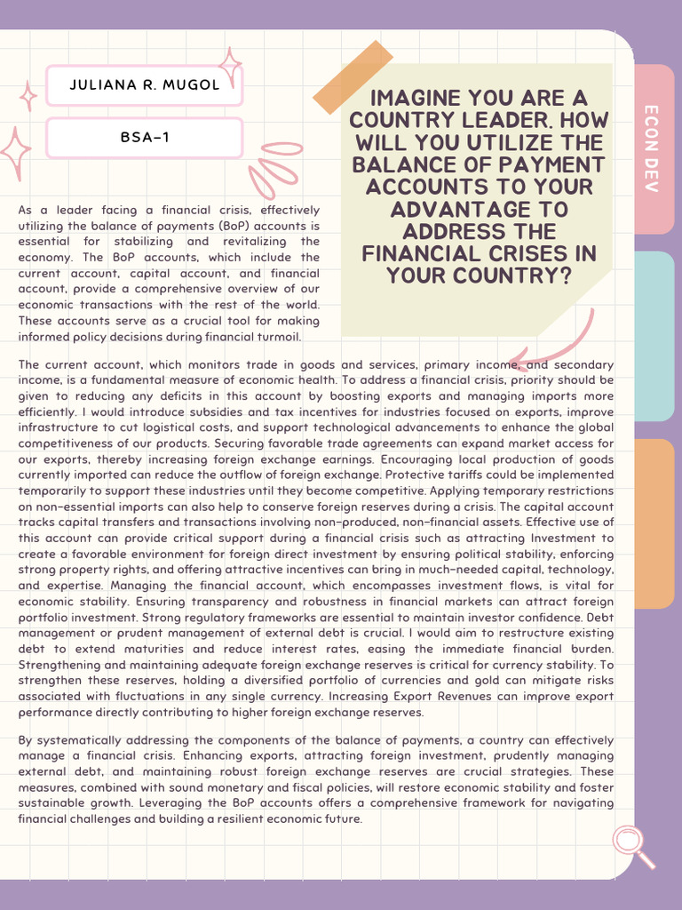 Utilizing Balance of Payments in Crises | PDF | Balance Of Payments ...