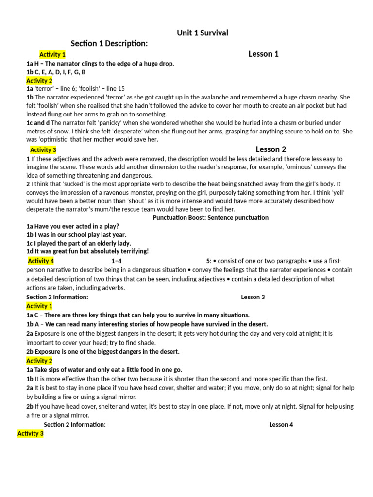 Unit 1 SB Section 1 | PDF | Linguistics | Grammar