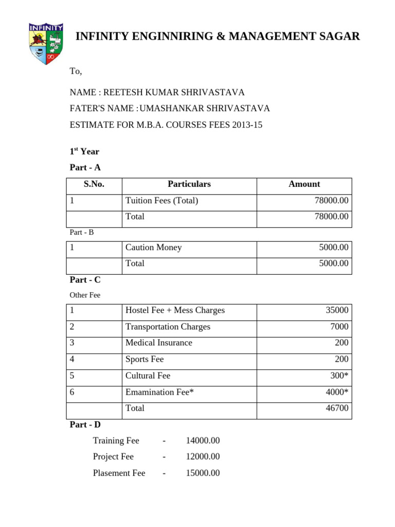 Infinity Enginniring & Management Sagar | PDF
