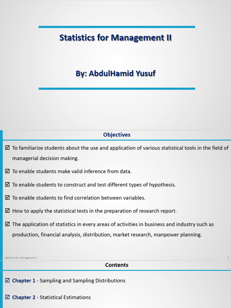 Stat. II PDF | PDF | Sampling (Statistics) | Probability Distribution