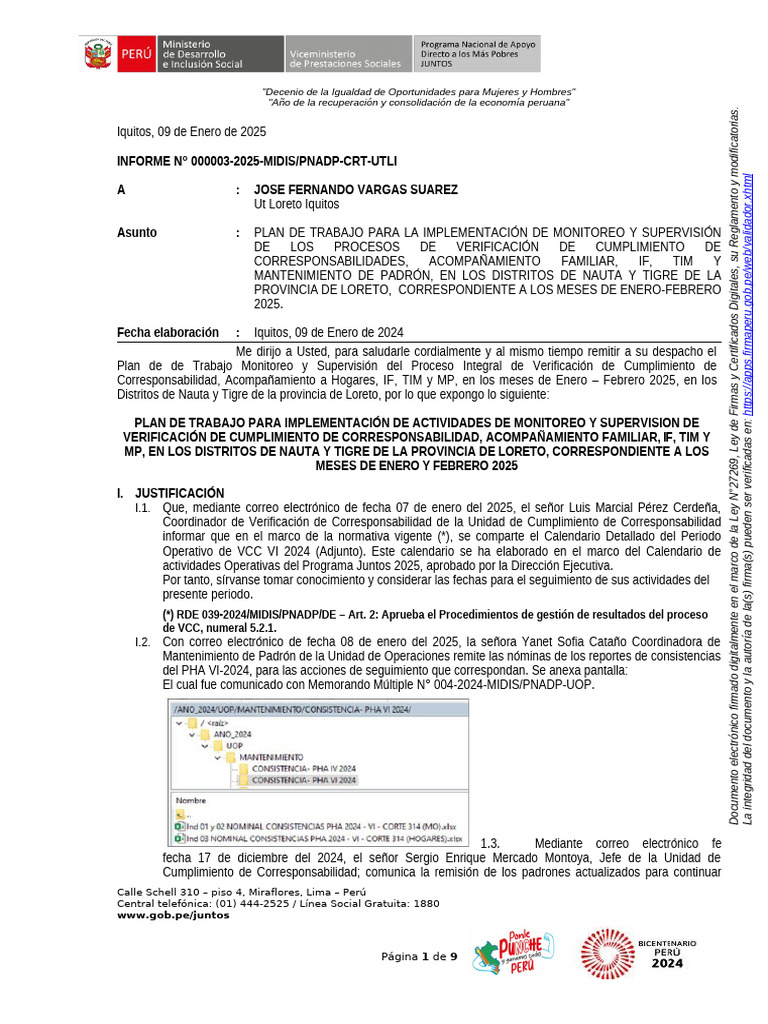 Informe R19 2025 CRT Utli | PDF | Perú | Lima