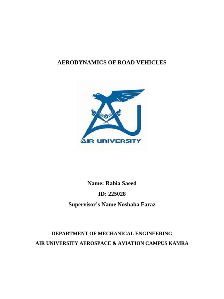 Aerodynamics in Race Car Design | PDF | Drag (Physics) | Aerodynamics