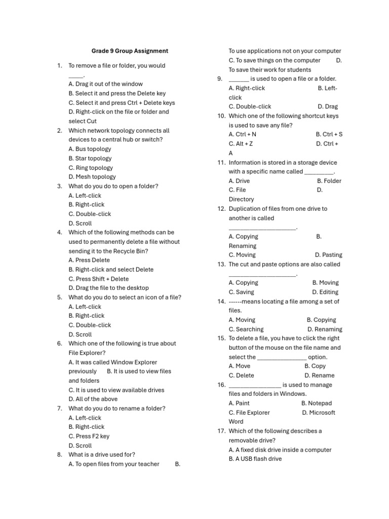Gra 9 Test Pdf Computer Network Computer File