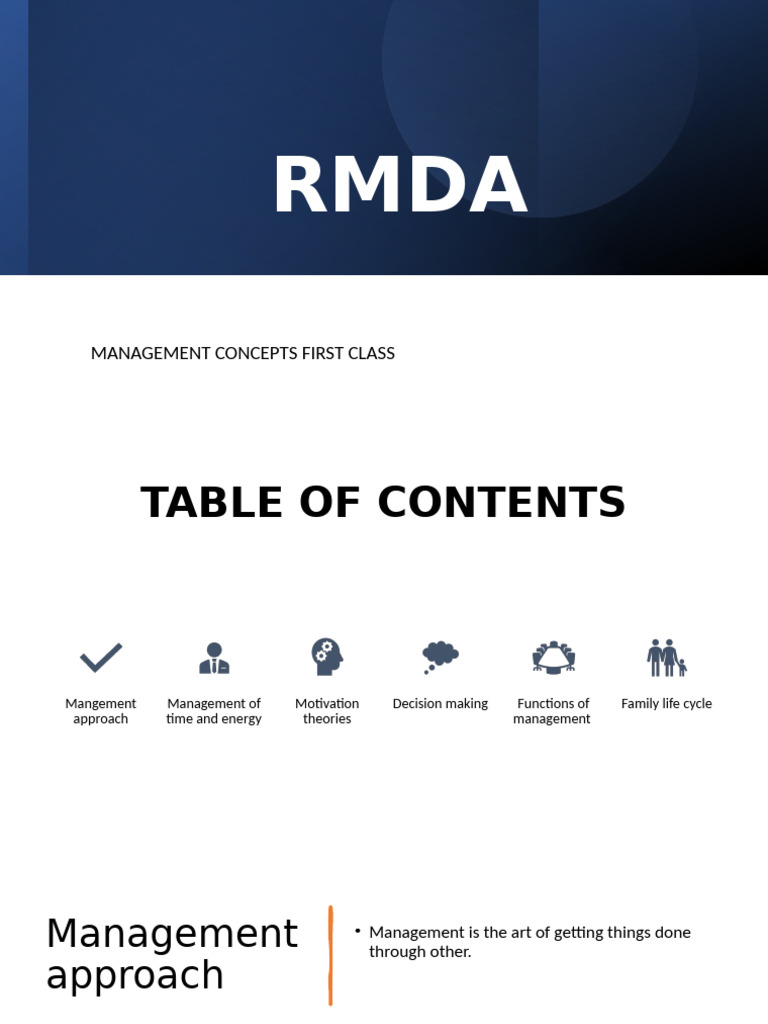 RMDA first class 1 | PDF | Motivation | Motivational
