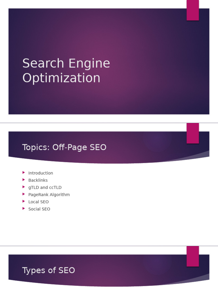 Off-Page SEO: Key Ranking Factors | PDF | Search Engine Optimization ...
