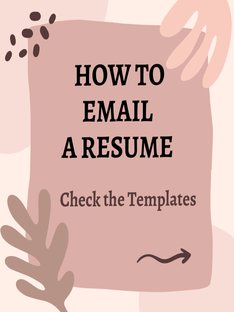 How to sent email resume pdf