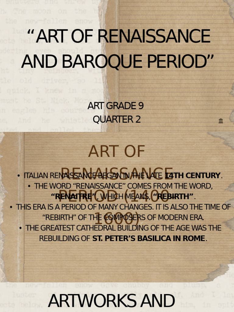Renaissance and Baroque Art Overview | PDF | Michelangelo | Raphael