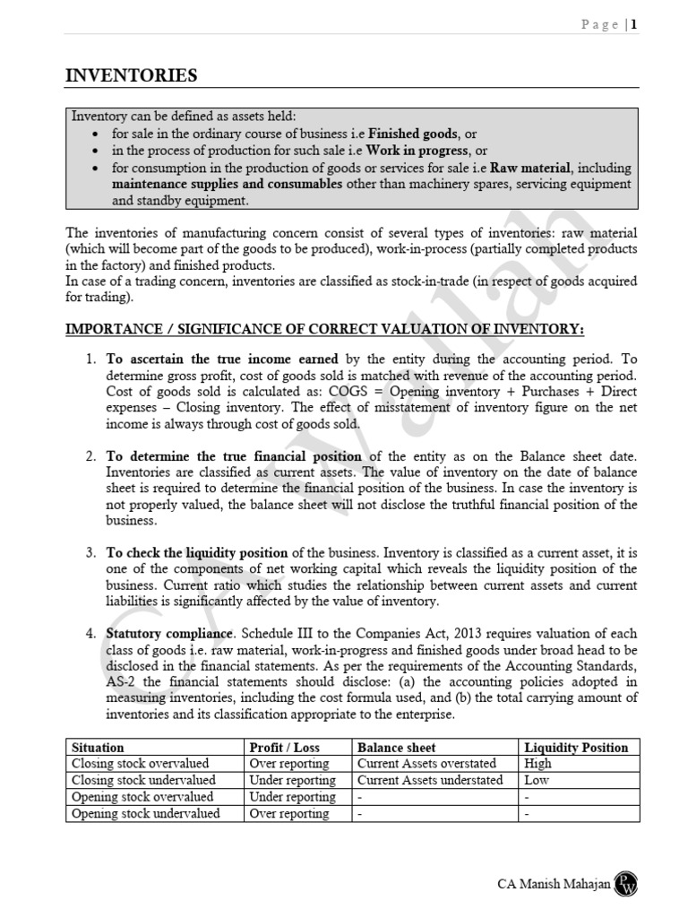 67038dc61cd4a05c919ce7cc - ## - Inventories Enotes | PDF | Cost Of ...