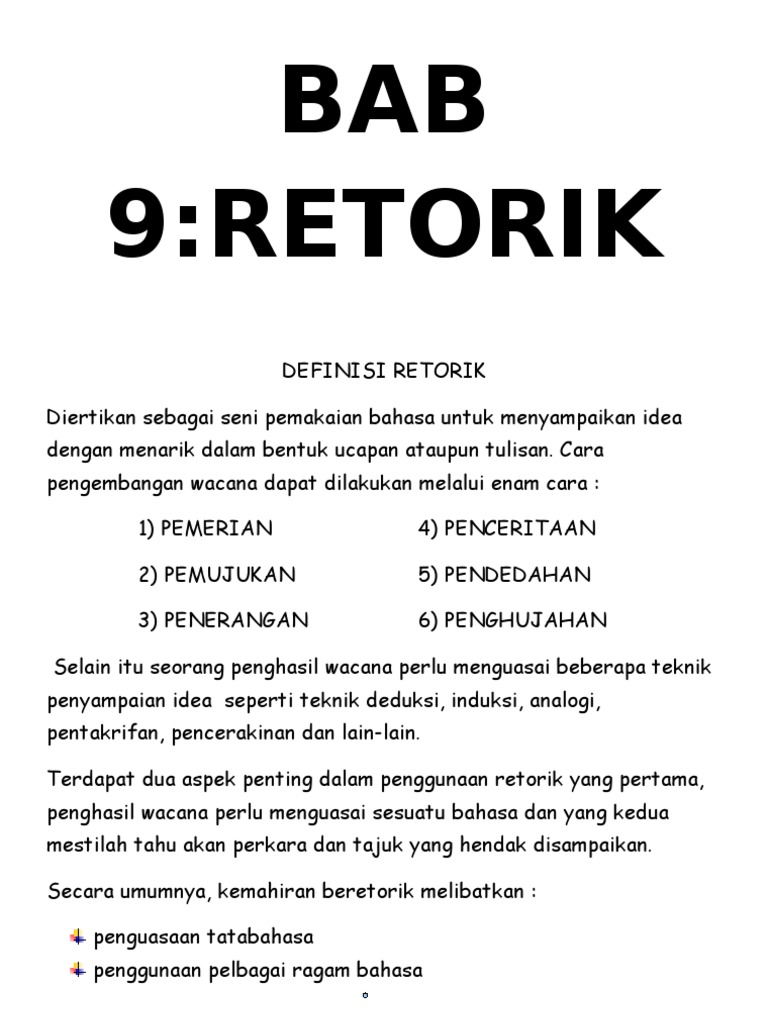 Bab 9 Retorik