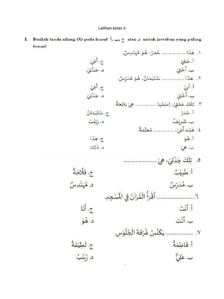 Latihan Kelas 4 2024 Pdf