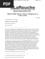 'MEIN KAMPF' de H.G. WELLS, El Imperio de Sir Cedric Letrina - Lyndon Larouche