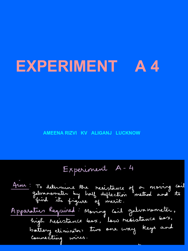 Experiment A 4 | PDF