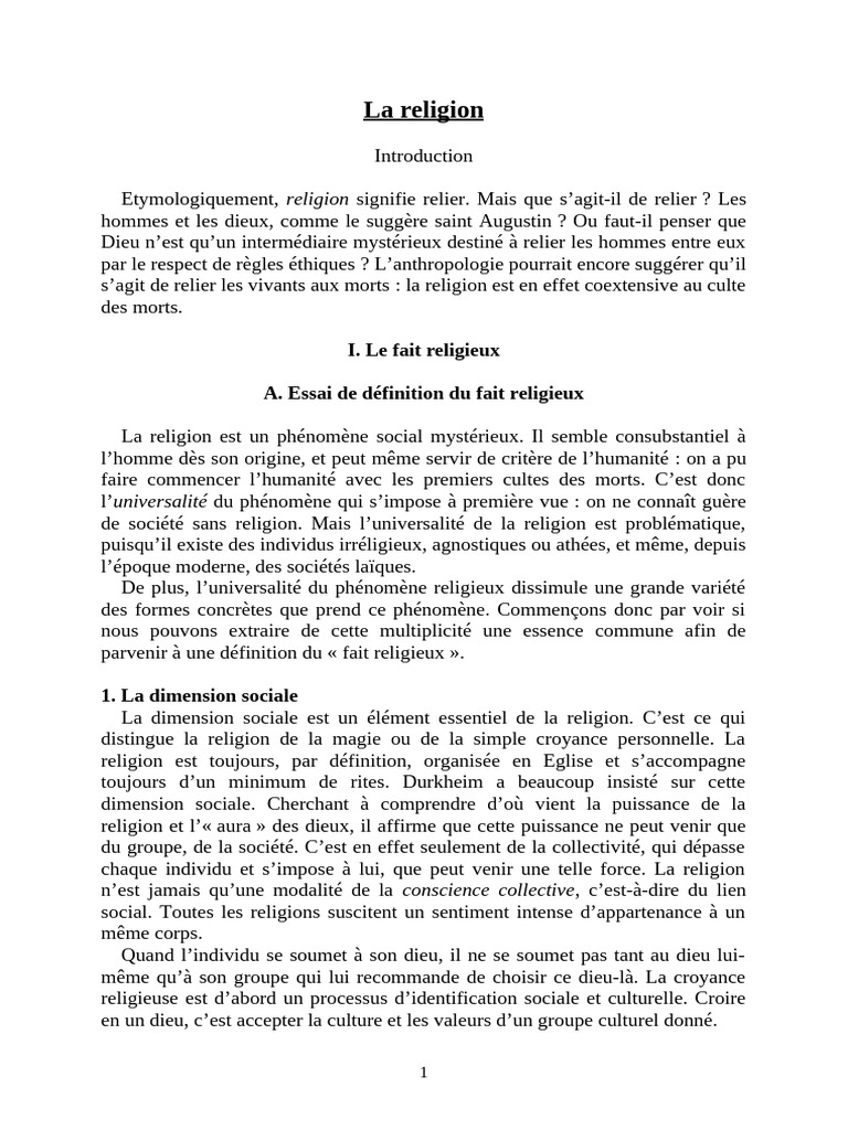 Comprendre la nature de la religion | PDF | Mal | Dieu