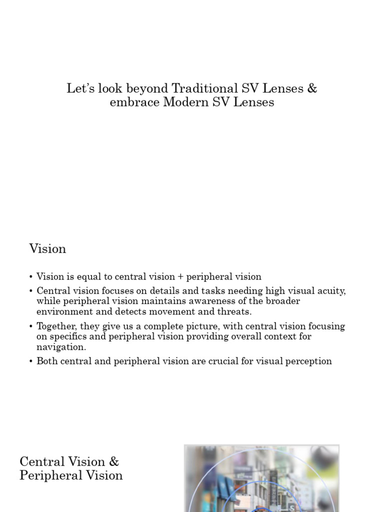 Modern SV Lenses for Vision Clarity | PDF | Visual Perception | Visual ...