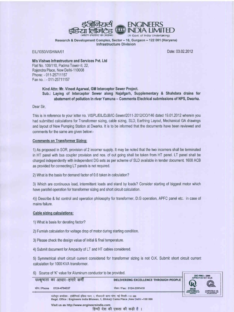 EIL Letter No61 Relay Transformer
