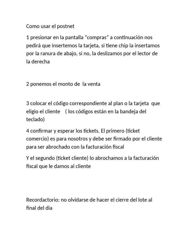 Uso del Postnet en Ventas | PDF