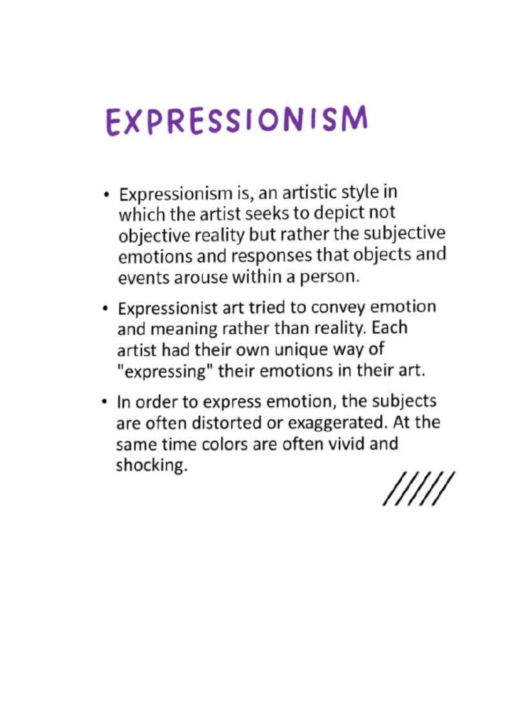 Definition of Expressionism | PDF