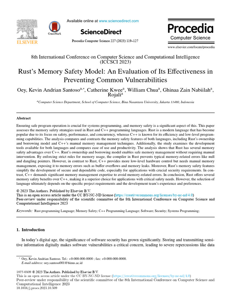 Rust vs C++: Memory Safety Analysis | PDF | Security | Computer Security