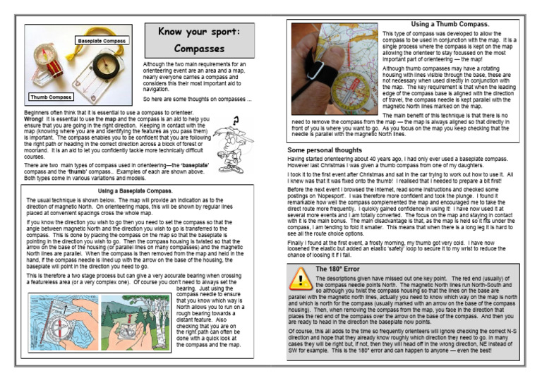 Understanding Compasses for Orienteering | PDF | Compass | Navigation