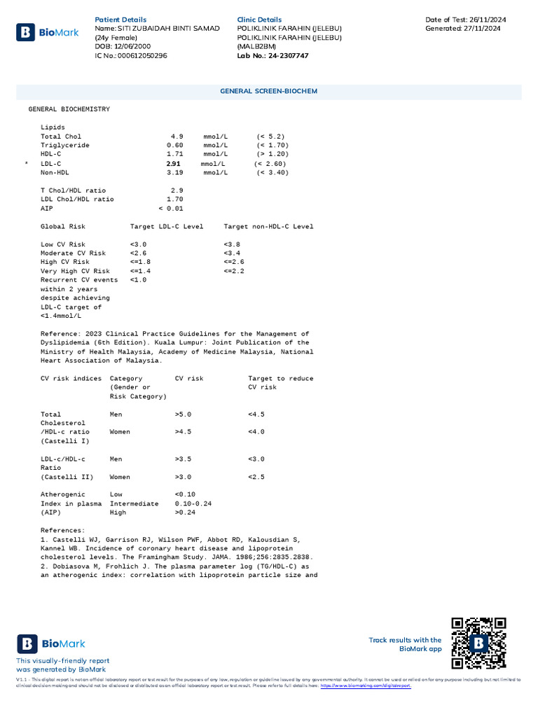 Comprehensive Biochemistry Report | PDF | Glycated Hemoglobin | Chronic ...