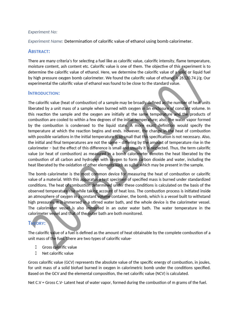 Experiment Polymer | PDF | Combustion | Metrology