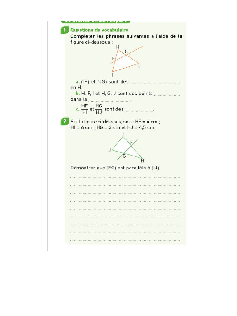Exercices Démontrer Que Deux Droites Sont Parallèles PDF — free download