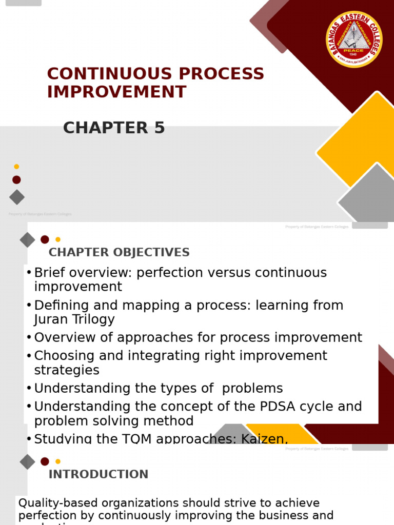 Continuous Improvement in TQM | PDF | Six Sigma | Business