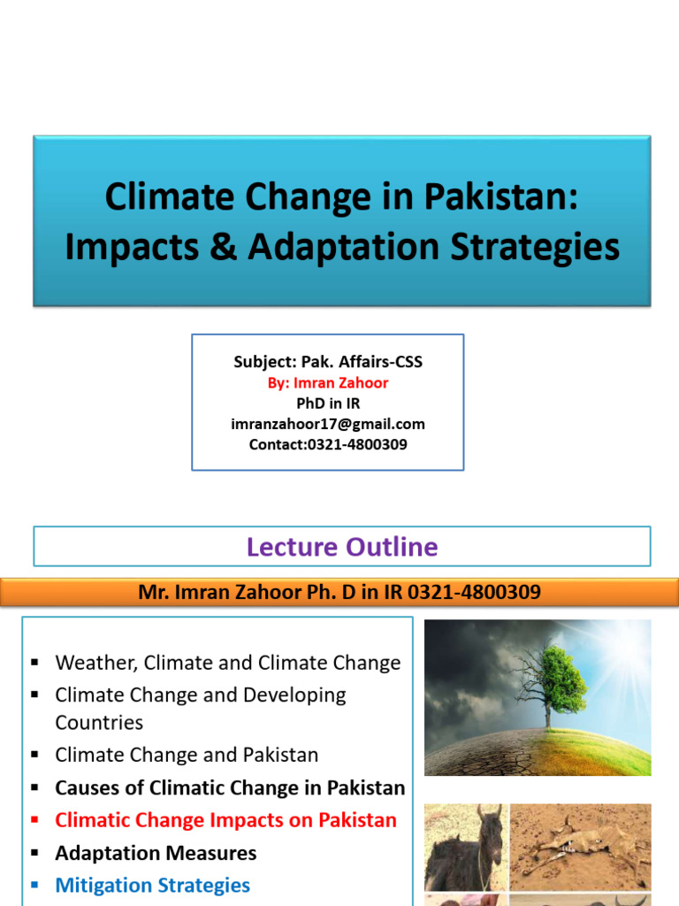 Climate Change Impacts in Pakistan | PDF | Climate Change | Climate ...