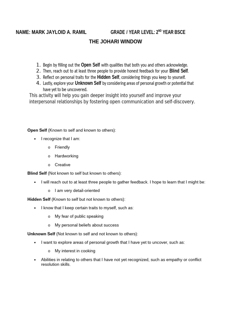 The johari window pdf
