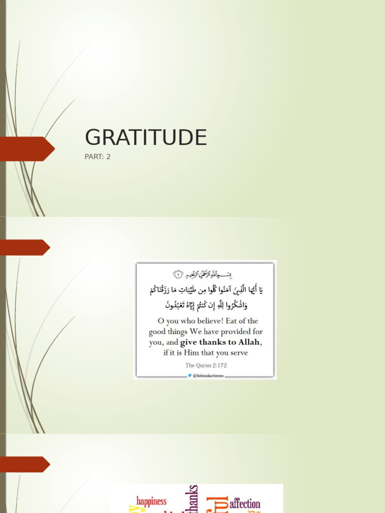 Gratitude (Part 2) | PDF | Gratitude | Religious Belief And Doctrine