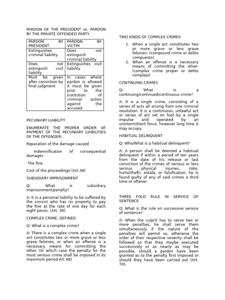 RPC Act 48 1 | PDF | Pardon | Crimes