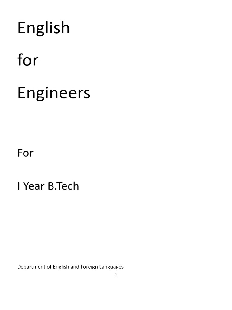 English for Engineers: Course Overview | PDF | Plastic | Communication