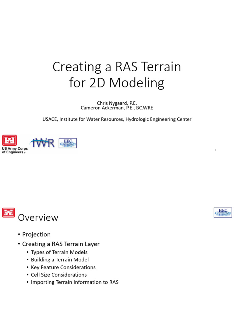 Creating RAS Terrain for 2D Modeling | PDF | Elevation | Terrain