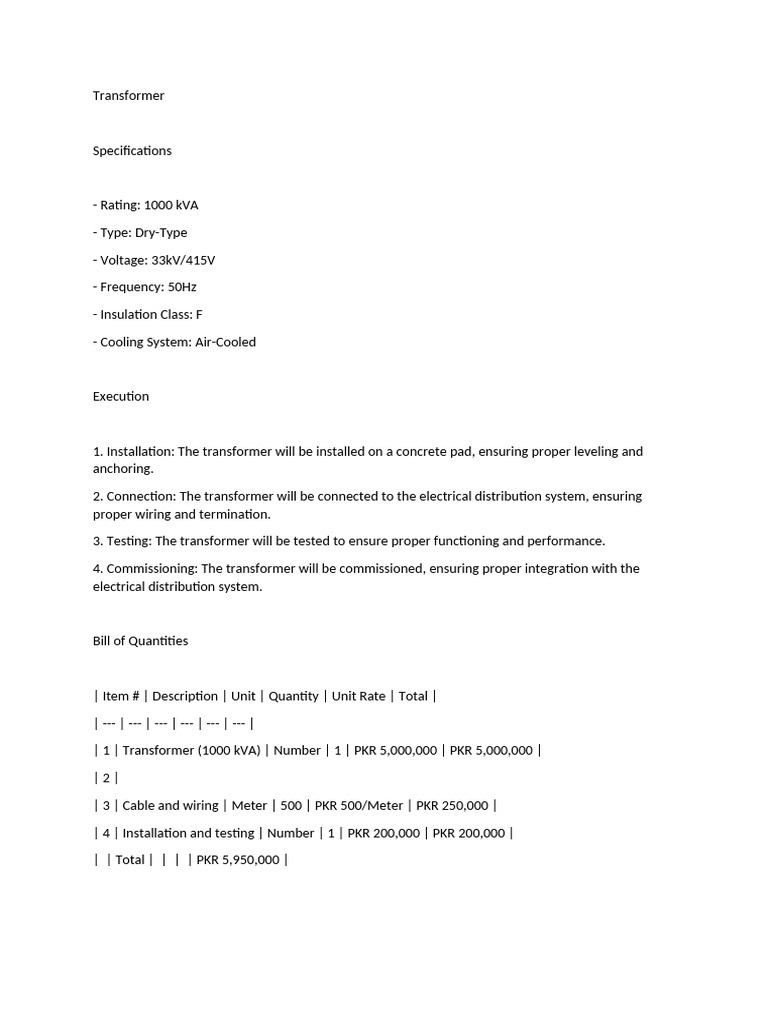 Dry type transformer pdf